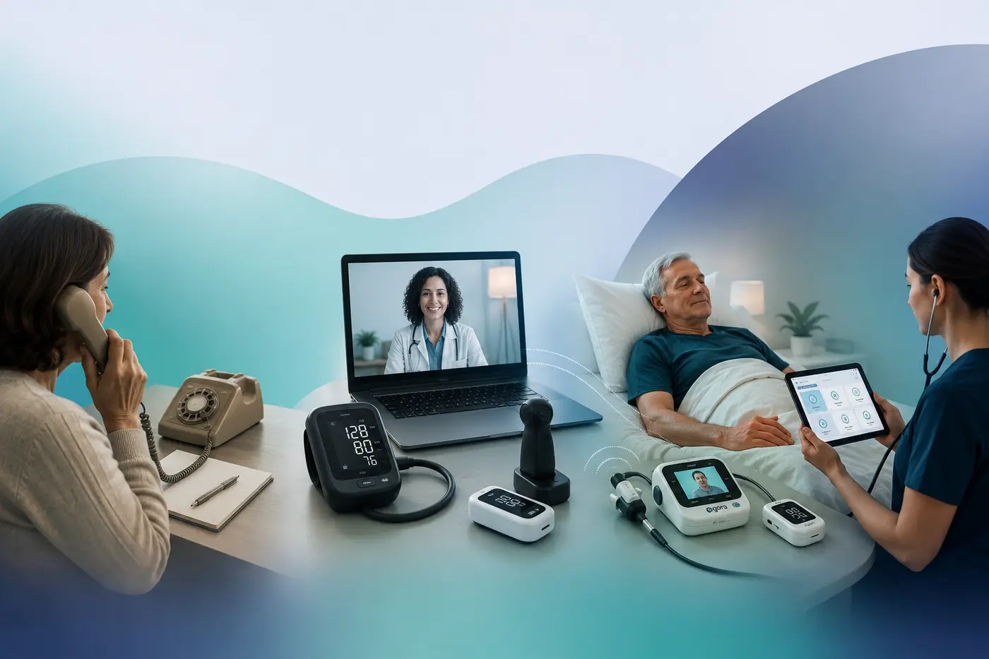 Do telefone antigo à telemedicina ampliada: teleconsulta por vídeo e atendimento domiciliar com dispositivos médicos conectados